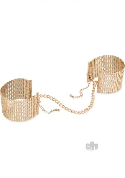 Desir Metallique Handcuffs Gold Seductucom Vibrators