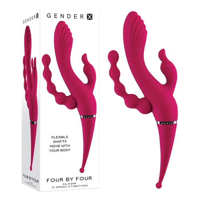 Gender X FOUR BY FOUR Pink 275 cm USB Rechargeable Multi Vibrator Gender X Vibrators Gender X FOUR BY FOUR Pink 275 cm USB Rechargeable Multi Vibrator Gender X Vibrators