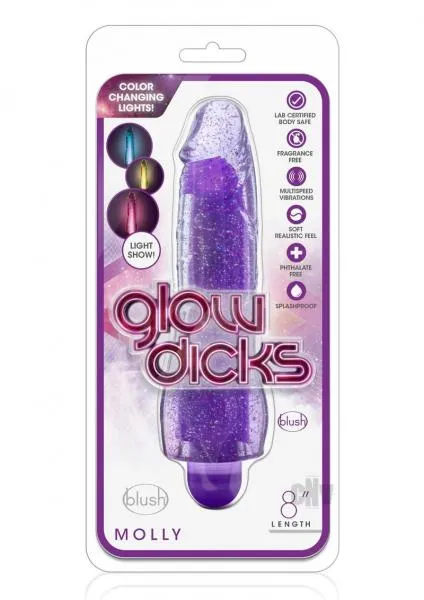 Glow Dicks Molly Glittervibe Pu Blush Vibrators