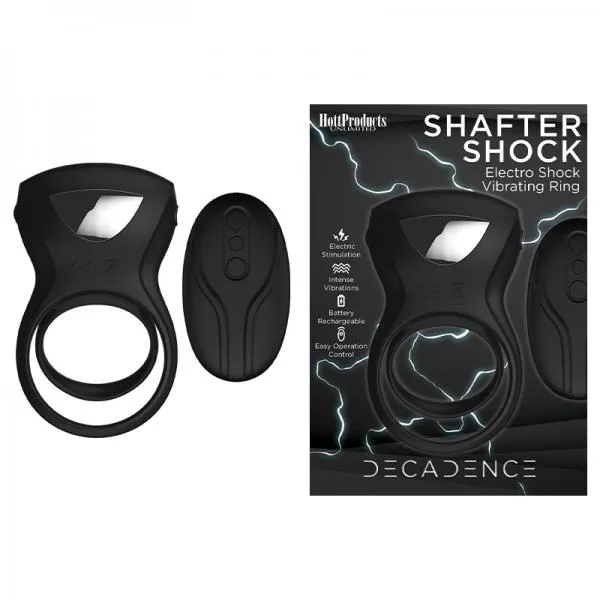 Male Sex Toys Hott Products Decadence Shafter Shock E Stim Cock Ring Black Male Sex Toys Hott Products Decadence Shafter Shock E Stim Cock Ring Black