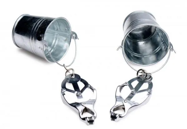 Master Series Male Sex Toys Jugs Nipple Clamps With Buckets Stainless Steel Master Series Male Sex Toys Jugs Nipple Clamps With Buckets Stainless Steel