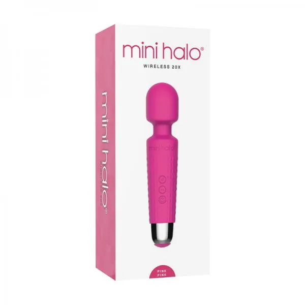 Mini Halo Wireless Wand 20x Silicone Pink Pink Shibari Vibrators