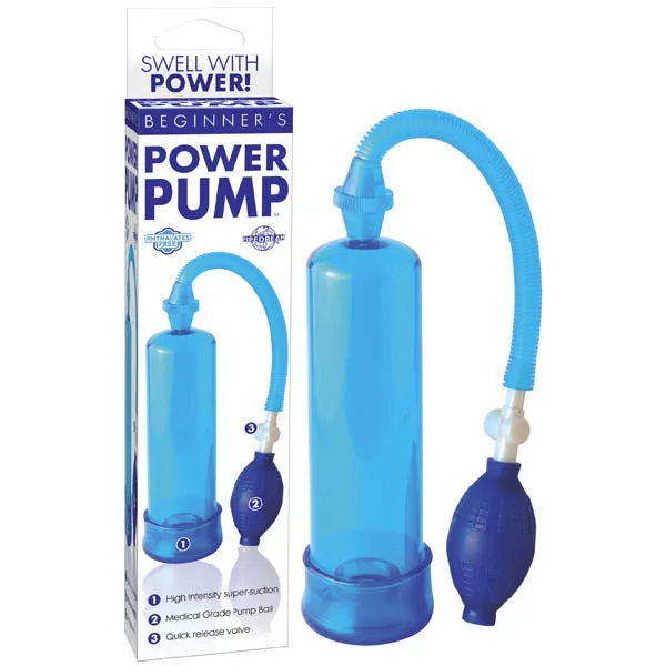 Pipedream Male Sex Toys Beginners Power Pump Blue Penis Pump