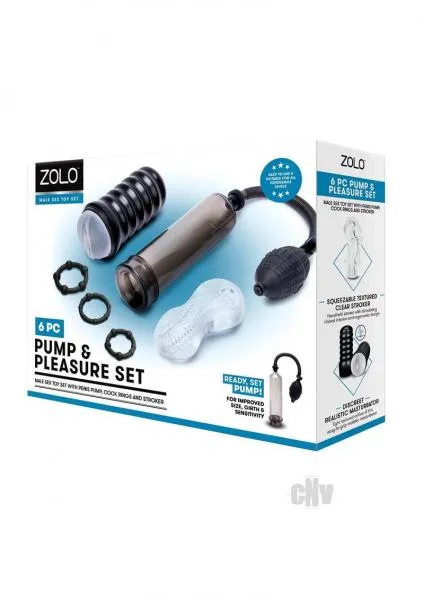 Seductucom Anal Zolo Pump And Pleasure Set 6pc Black