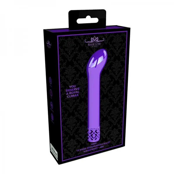 Shots Vibrators Royal Gems Jewel Abs Rechargeable Bullet Purple