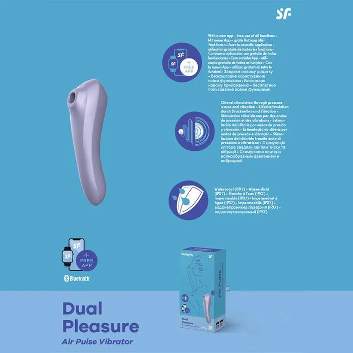 Satisfyer Dual Pleasure App Controlled Clitoral Stimulator with Vibration Satisfyer Vibrators