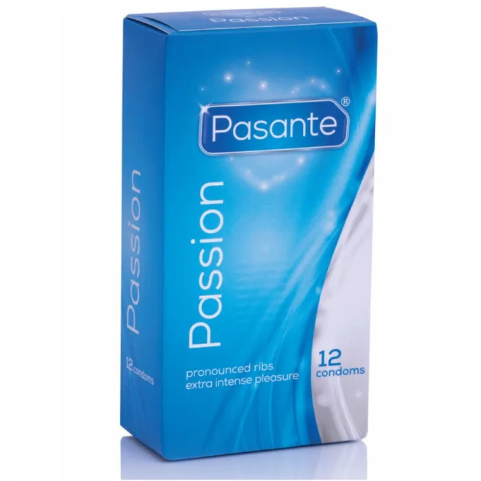 Female Sex Toys Pasante 12 pcs Pasante Passion ribbed condoms