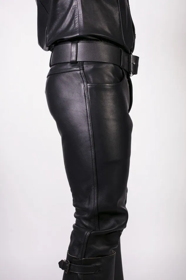 Prowler Red Restraints Prowler RED Leather Jeans Black 35in