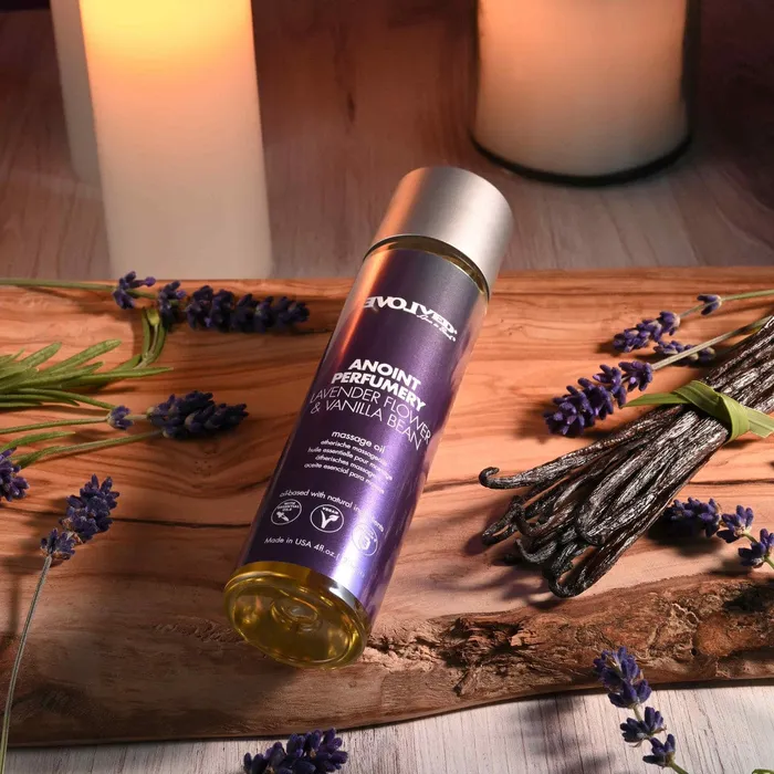 Couples Evolved Novelties Evolved Anoint Perfumery Lavender Flower Vanilla Bean Massage Oil Couples Evolved Novelties Evolved Anoint Perfumery Lavender Flower Vanilla Bean Massage Oil