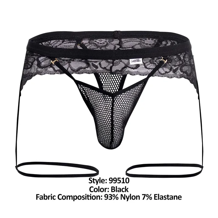 Couples MeshLace Garter Thongs CandyMan