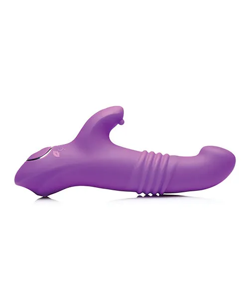 Curve Toys Gossip Blasters 7x Thrusting Silicone Rabbit Vibrator Violet Curve Toys Vibrators