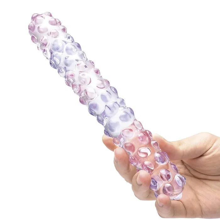 Dildos Gls gls 9 Purple Rose Nubby Glass Dildo