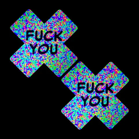 Dildos Neva Nude Nipztix Pasties Fck You Sprankles 3D Neon Blacklight X factor