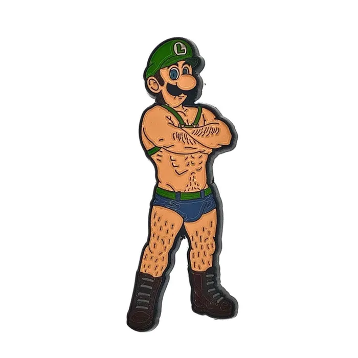 Geeky and Kinky Louie Enamel Pin Geeky and Kinky Vibrators