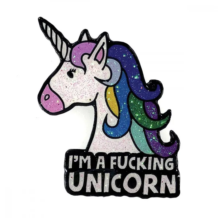 Geeky and Kinky Vibrators Geeky and Kinky Im A Fcking Unicorn Enamel Pin