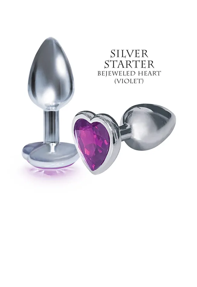 Icon Brands Silver Starter Pink Heart Jewel Anal