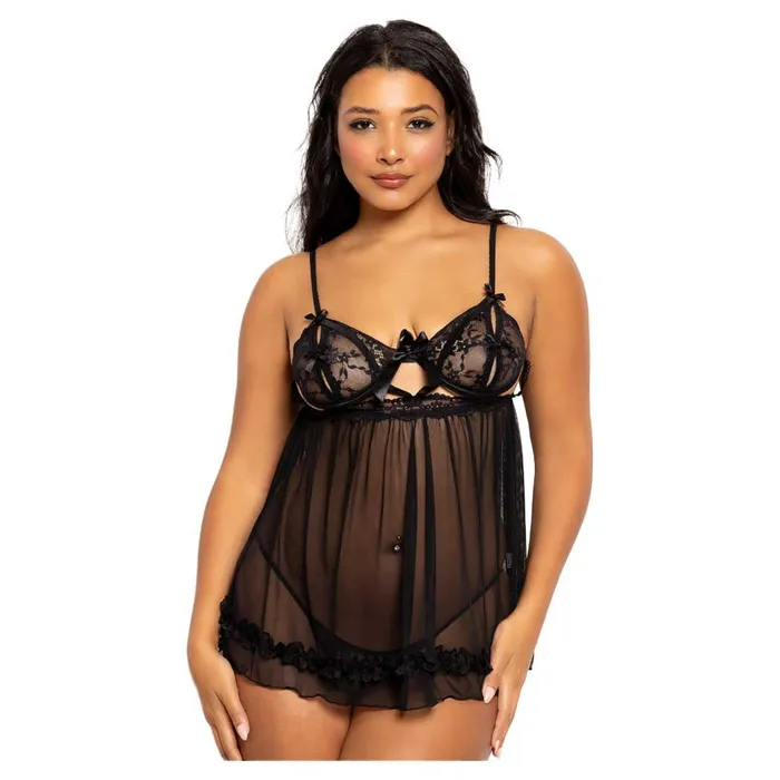 iloveexcitement Couples Seven til Midnight 2Piece Mesh Babydoll