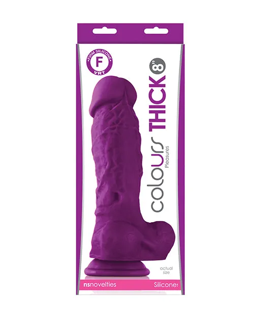 Ns Novelties INC Colours Pleasures Thick 8 Dildo Purple Dildos