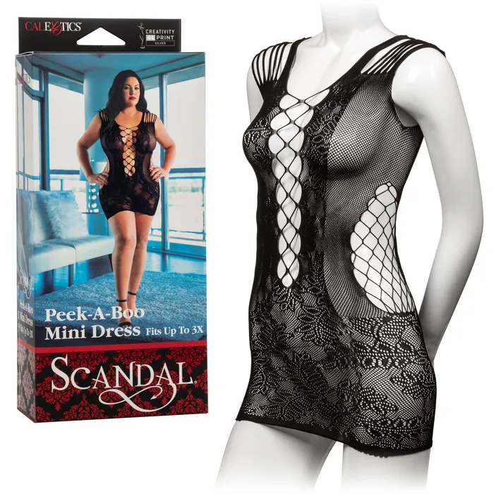 Scandal Plus Size PeekABoo Mini Dress CalExotics Plus Size