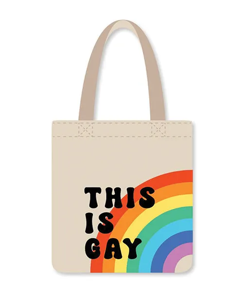 Vibrators Kush Kards LLC This Is Gay Rainbow Reusable Tote Multi Color