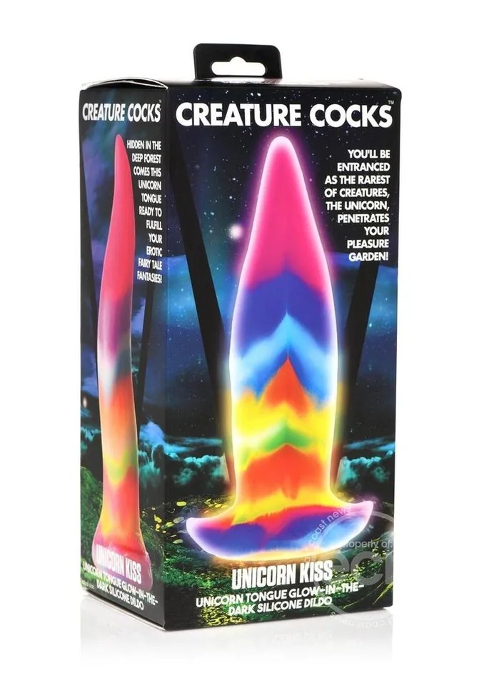 Creature Cocks Unicorn Tongue Glow in the Dark Silicone Dildo Rainbow XR Brands Dildos Creature Cocks Unicorn Tongue Glow in the Dark Silicone Dildo Rainbow XR Brands Dildos