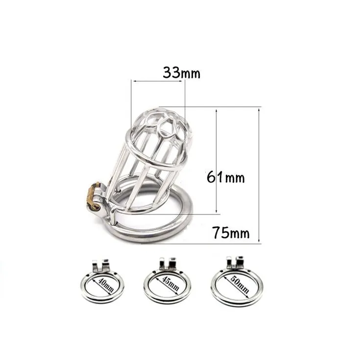 CC68 Steel Chastity Cage CHASTITY CAGE CO Male Sex Toys