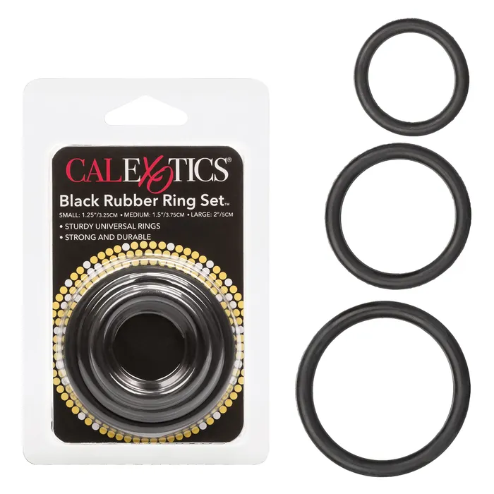 Couples CalExotics Calexotics Black Rubber Ring 3 Piece Set