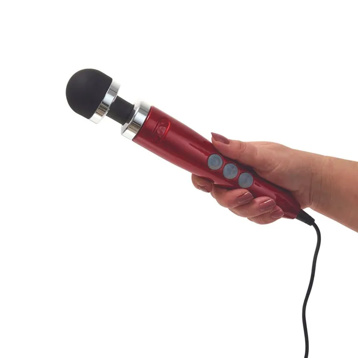 Doxy Vibrators Doxy Number 3 Aluminum Extra Powerful Wand Vibrator Candy Red Doxy Vibrators Doxy Number 3 Aluminum Extra Powerful Wand Vibrator Candy Red