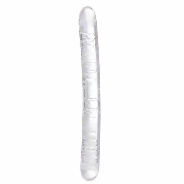 House of Dasein Dildos DoubleEnded Dildos Double Ended Dildo Transparent Clear Jelly Two Head Dong Couple