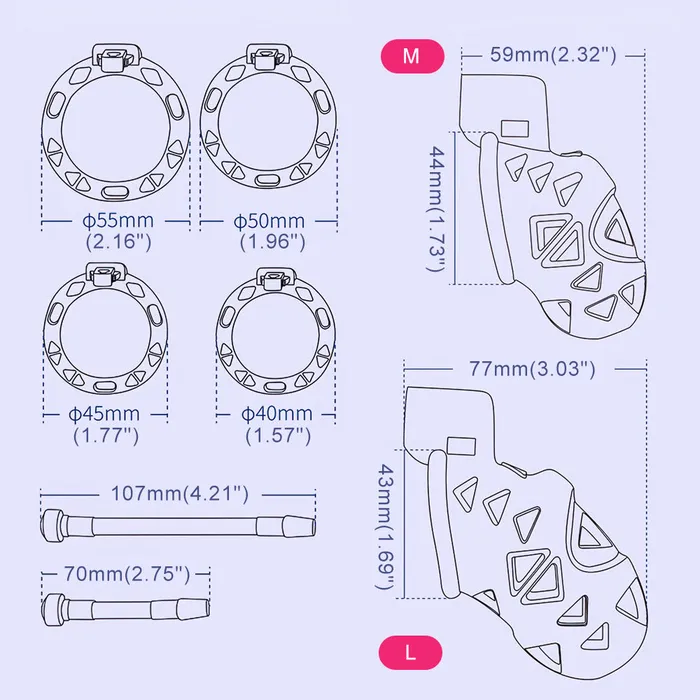 Male Sex Toys CHASTITY CAGE CO Rattlesnake Chastity Cage