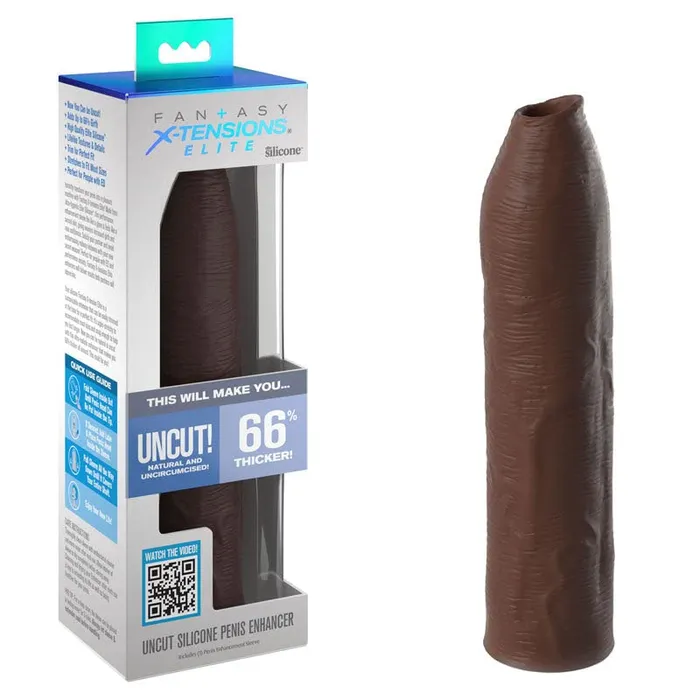 Male Sex Toys Pipedream Fantasy XTensions Elite Uncut 7In Extension Sleeve Brown Male Sex Toys Pipedream Fantasy XTensions Elite Uncut 7In Extension Sleeve Brown