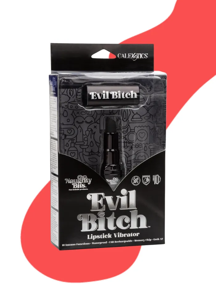 Naughty Bits by CaleXOtics Female Sex Toys Naughty Bits EVIL BITCH Lipstick Vibrator Naughty Bits by CaleXOtics Female Sex Toys Naughty Bits EVIL BITCH Lipstick Vibrator
