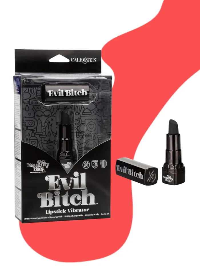 Naughty Bits by CaleXOtics Female Sex Toys Naughty Bits EVIL BITCH Lipstick Vibrator