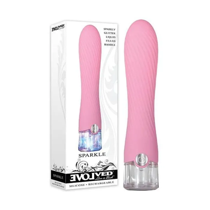Vibrators Evolved Novelties Evolved Love Is Back Sparkle Rechargeable Vibrator Pink