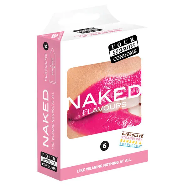 Enhancers LonBrook Four Seasons Naked Flavours Condoms 6 Pack
