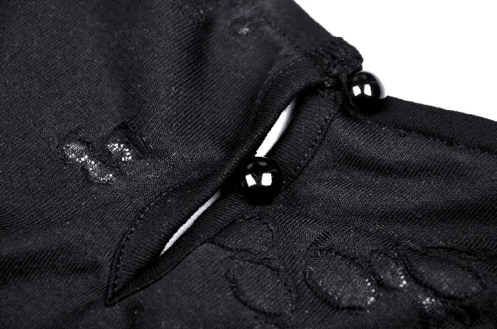 EVEs SECRETS Anal Gothic Black Crop Top with Straps Featuring Chain Detail