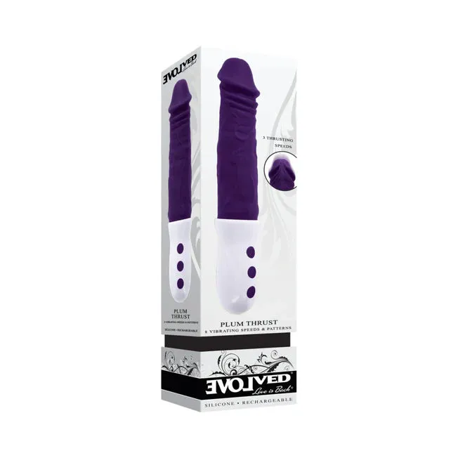 Evolved Plum Thrust Rechargeable Thrusting Vibrator Dildo Evolved Vibrators Evolved Plum Thrust Rechargeable Thrusting Vibrator Dildo Evolved Vibrators