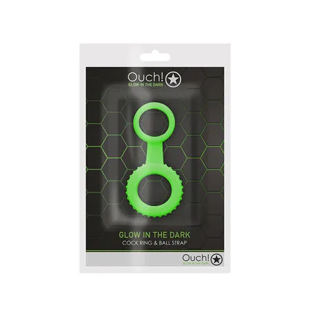Female Sex Toys Shots America LLC Ouch Glow in the Dark Cockring Ball Strap Neon Green Female Sex Toys Shots America LLC Ouch Glow in the Dark Cockring Ball Strap Neon Green