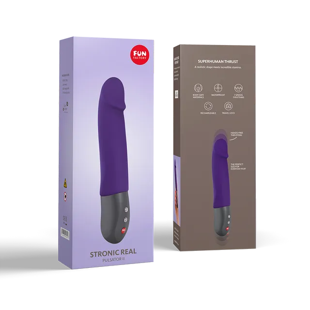 Fun Factory STRONIC REAL GSpot Pulsator Hands Free Realistic Thrusting Dildo Vibe includes FREE TOYBAG Fun Factory Vibrators