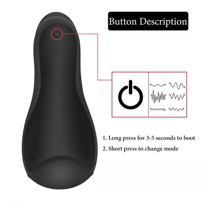 Lusty Age Male Sex Toys 6 Modes Tongue Licking Glans Massager Men Masturbator
