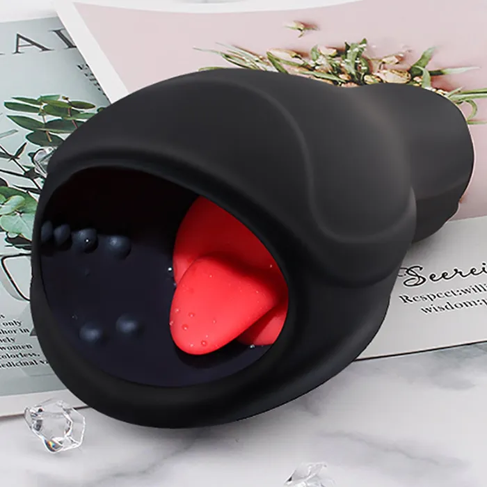 Lusty Age Male Sex Toys 6 Modes Tongue Licking Glans Massager Men Masturbator