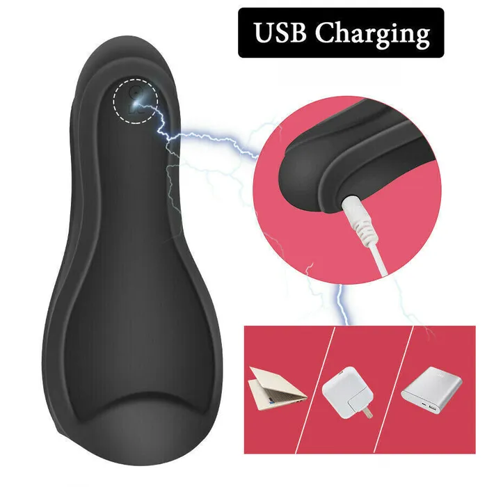 Lusty Age Male Sex Toys 6 Modes Tongue Licking Glans Massager Men Masturbator