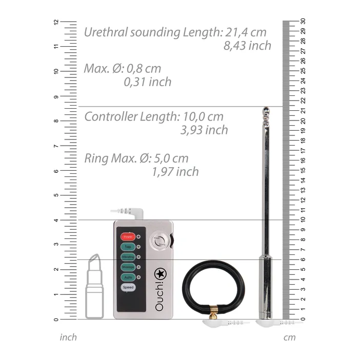 Shots Ouch Male Sex Toys EStimulation Urethral Sounding Set Silver Shots Ouch Male Sex Toys EStimulation Urethral Sounding Set Silver