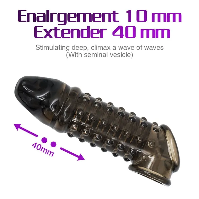 Silicone Reusable Penis Sleeve Lusty Age Male Sex Toys