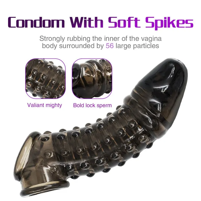 Silicone Reusable Penis Sleeve Lusty Age Male Sex Toys