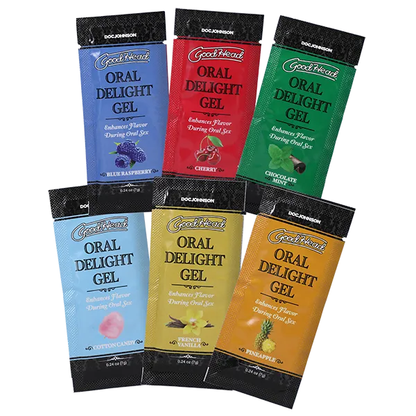 Enhancers Doc Johnson GoodHead Oral Delight Gel 6 Pack 024oz