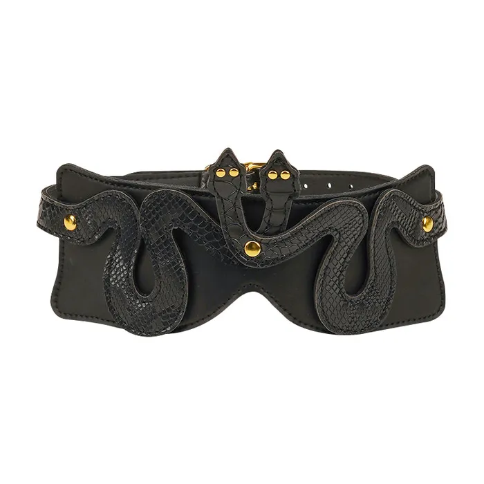 FRISKY BUSINESS SG Restraints Venom Veil Genuine Leather Snake Blindfold
