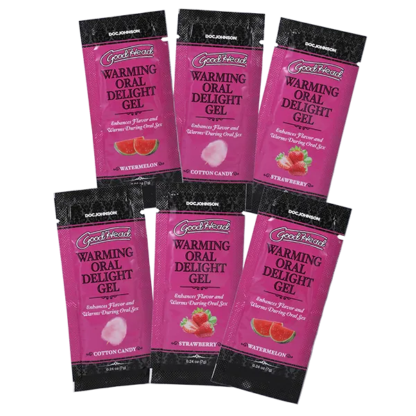 GoodHead Warming Head Oral Delight Gel 6 Pack 024oz Doc Johnson Enhancers