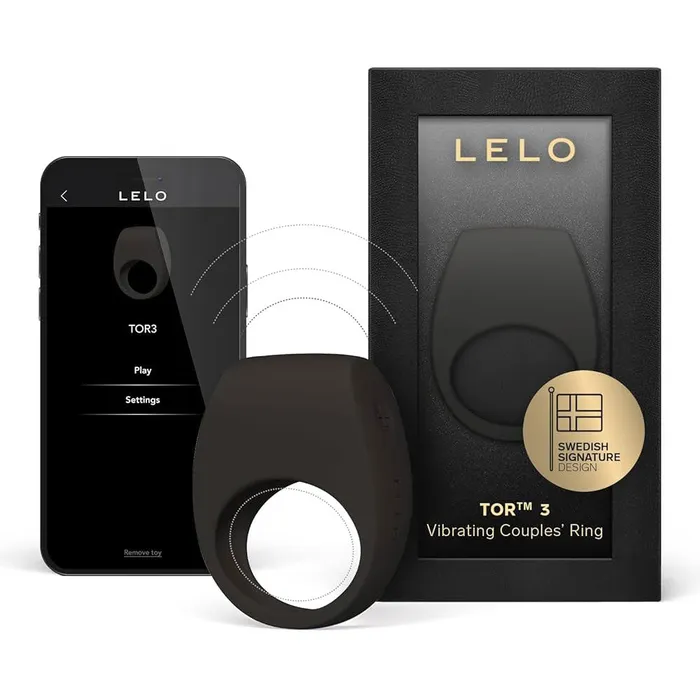 Lelo LELO Tor 3 AppControlled Vibrating Couples Ring Black Couples
