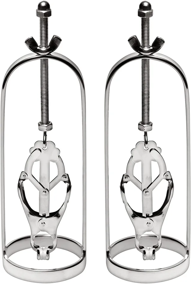 Master Series Stainless Steel Clover Clamp Nipple Stretcher Master Series Male Sex Toys Master Series Stainless Steel Clover Clamp Nipple Stretcher Master Series Male Sex Toys